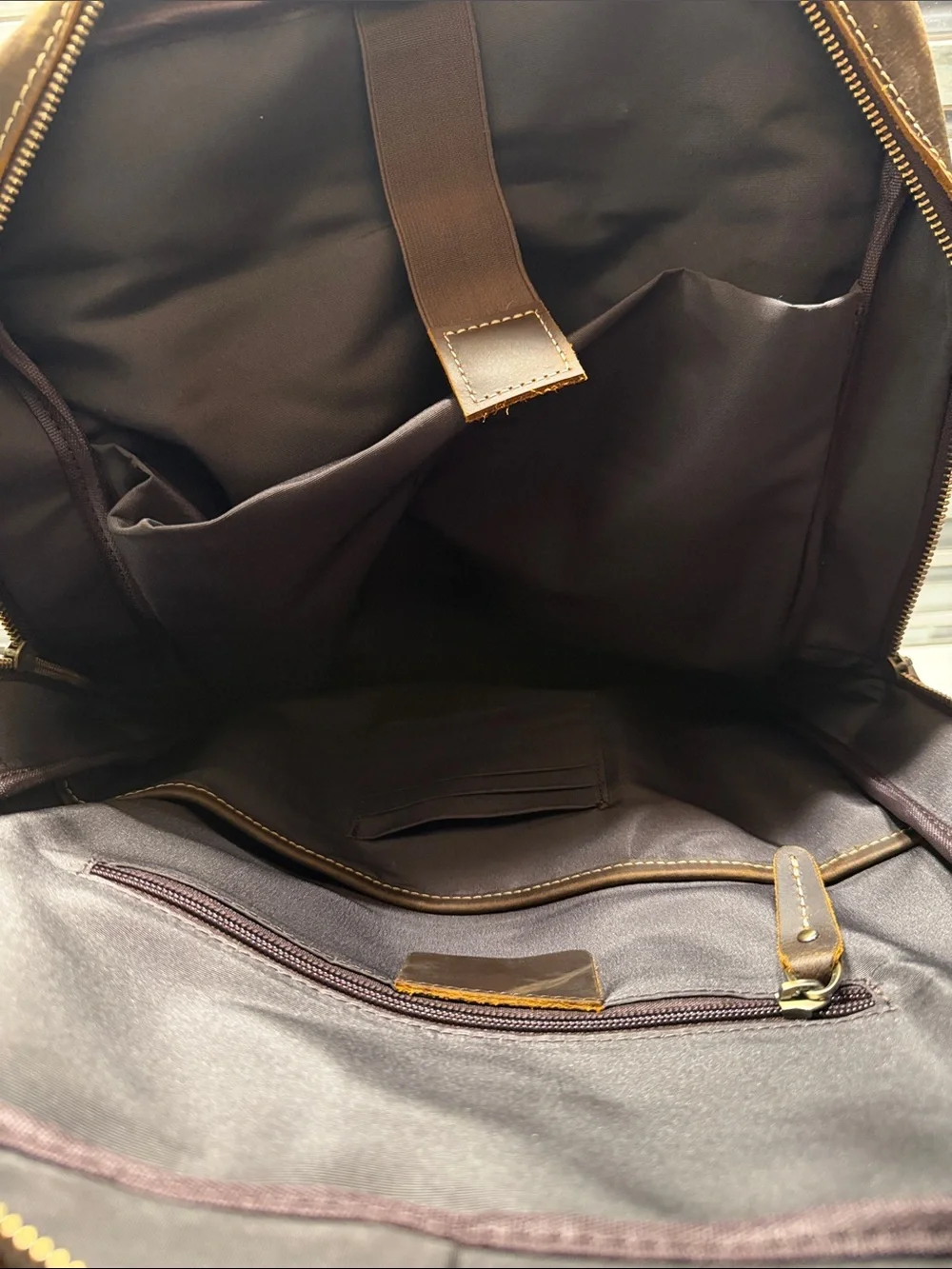 Men's Leather Backpack in Dark Brown - Classic Work & Travel Pack